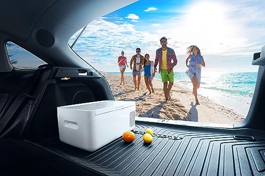 Mobicool 15 litres Car Fridge/Freezer with Compressor for SUV, Sedan | -18 Degree C | MCG 15(OPEN BOX) Mobicool 15 litres Car Fridge/Freezer with Compressor for SUV, Sedan | -18 Degree C | MCG 15(OPEN BOX)